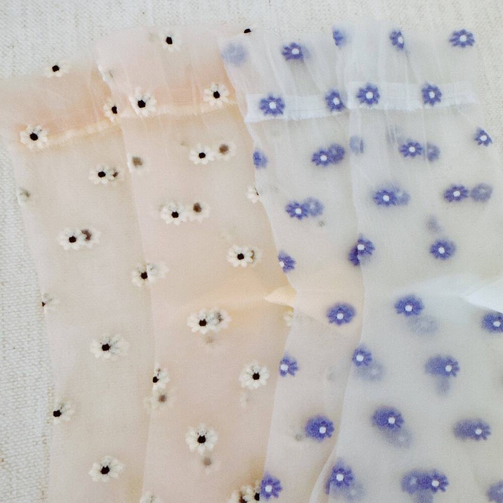 Mini Daisy Sheer Socks - Set of 2